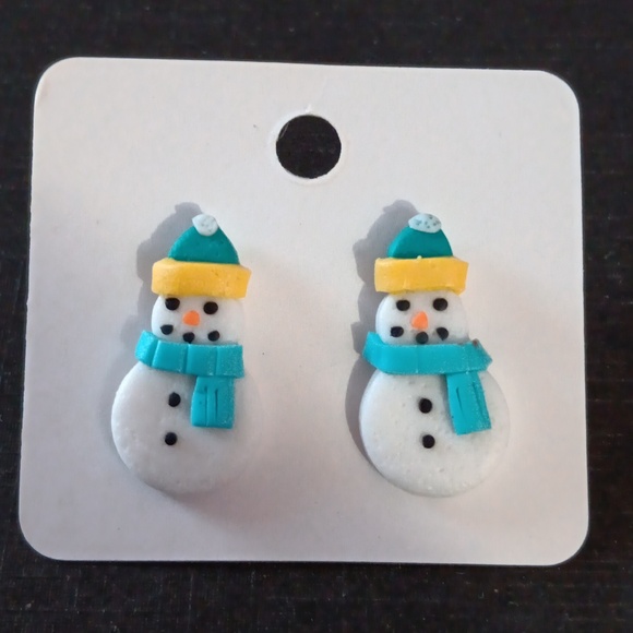 Cute Snowman Earrings New! - Picture 1 of 2